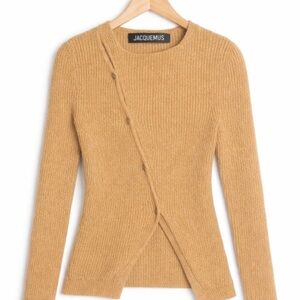 Jacquemus Camel Asymmetric Women's Sweater